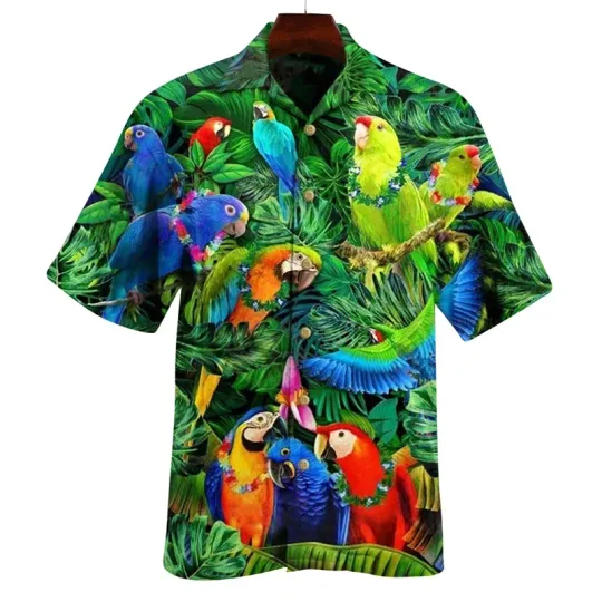 Discover Animal Parrot Rabbit Printed Hawaiian Shirts