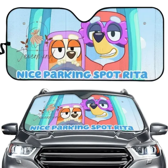 Discover BlueyDad Nice Parking Spot Rita Cute Cartoon Car Sun Shade