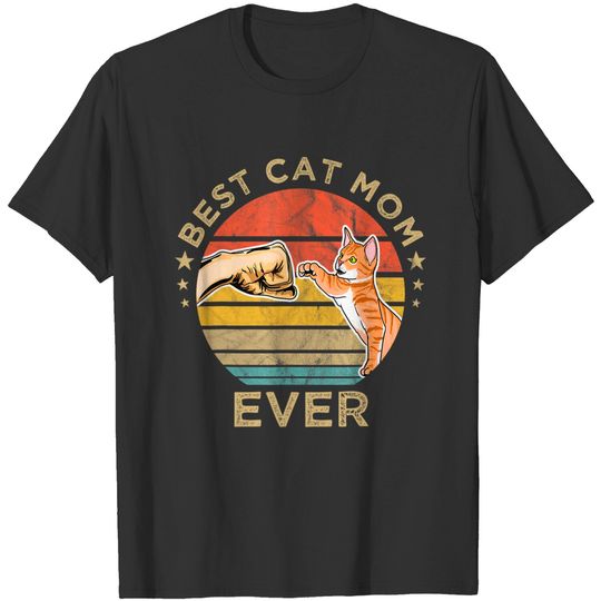 Discover T-shirt Unissexo Best Cat Mom Ever Presente de Mãe