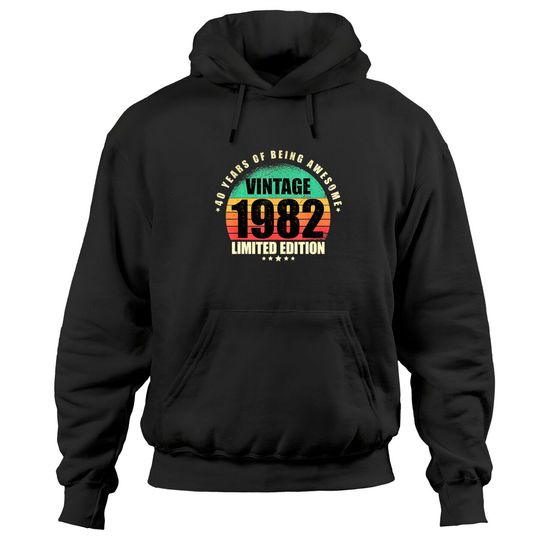 Discover Hoodie Unissexo 1982 40 Years Of Being Awesome