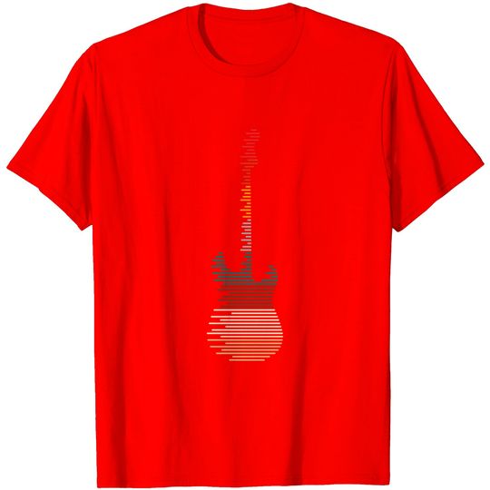 Discover T-shirt Unissexo Instrumento Musical Guitarra Colorida Elétrica