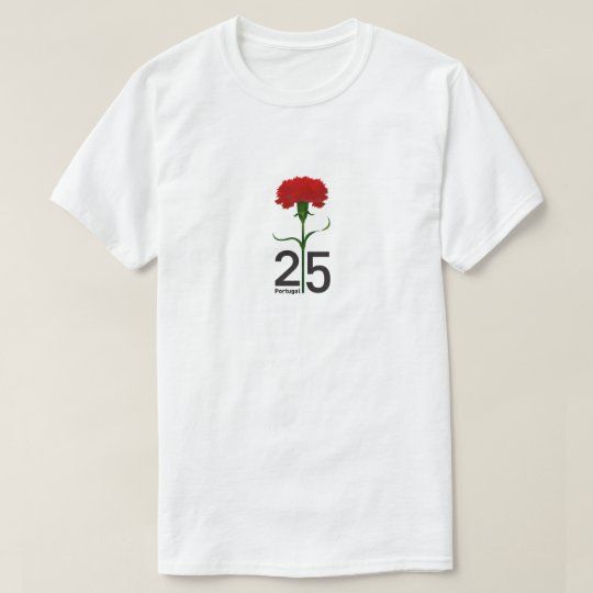Discover T-shirt para Homem e Mulher Cravo 25 de Abril Dia de Liberdade