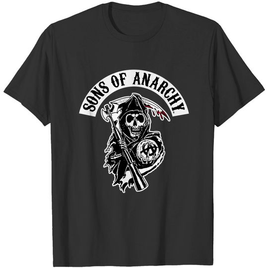 Presente Ideal Sons-Of-Anarchy | T-Shirt Camisete de Terror Manga Curta para Homem e Mulher