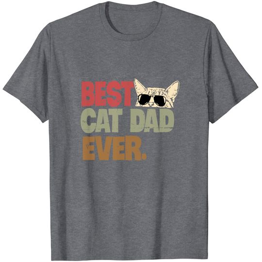 T-shirt Unissexo Best Cat Dad Ever Amor do Pai