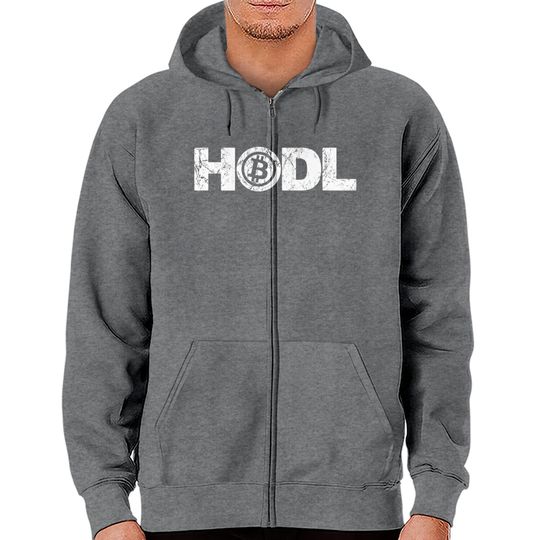 Discover Hoodies com Fecho-éclair para Homem e Mulher HODL Bitcoin