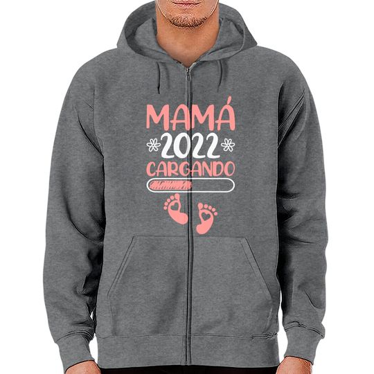 Discover Mulher Mamã 2022 a Carregar Bebé Grávida 2022 Hoodies com Fecho-éclair Camiseta Mangas Curtas Prévision 2022