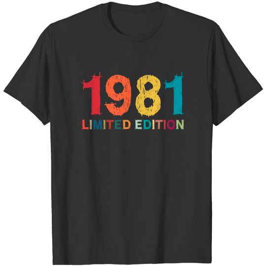 T-shirt Unissexo 1981 Aniversário Limited Edition