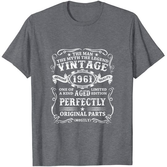 T-shirt para Homem 1961 Vintage Age Perfectly