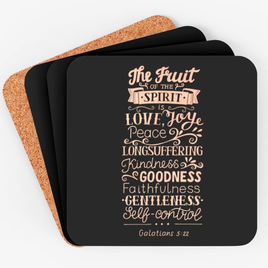 Discover Fruit Of The Spirit Galatians 5:22 Christian Coasters