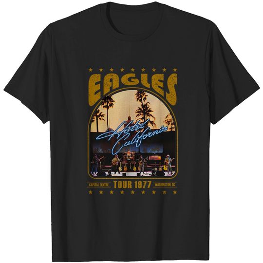 Discover Eagles Hotel California 1977 Tour T-shirt