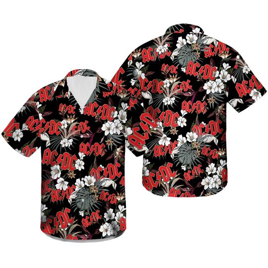 Discover Rock Band Button Up Shirt, Short-Sleeve Hawaiian Shirt For Men, Women, Gift for Him, Aloha