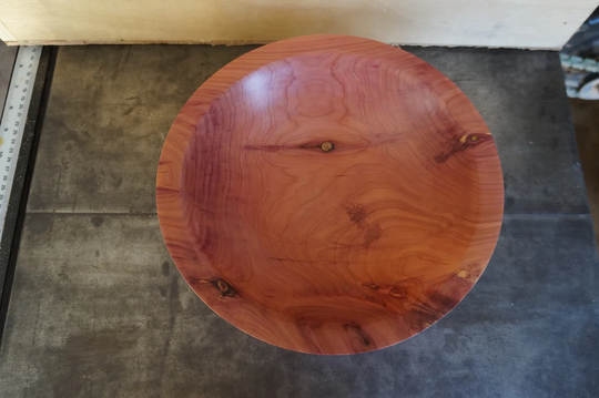 Tigela de madeira de cedro vermelho oriental Fruteira Tigela Grande