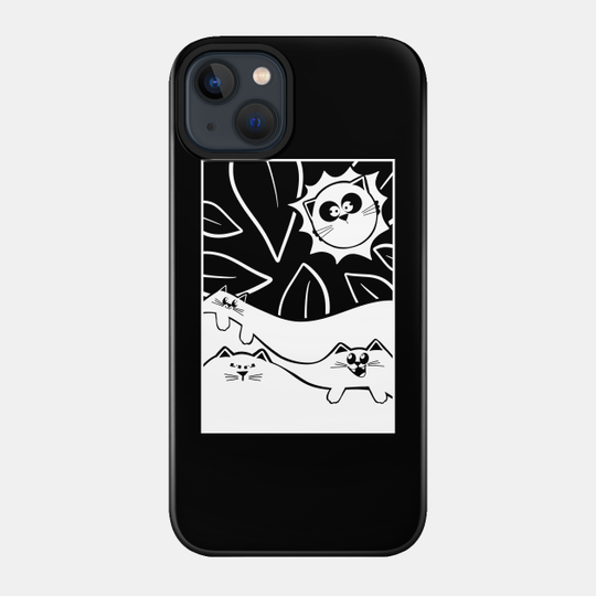 Discover Abstract Cats for Dark Lovers - Cats - Phone Case