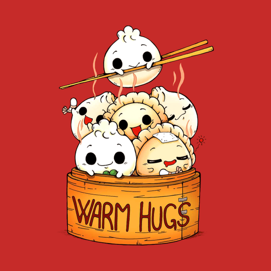 Discover Dumpling Hugs food fun parody - Dumpling - T-Shirt