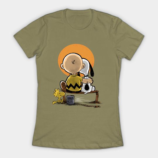 Discover Friends Gazing at the Moon - Snoopy - T-Shirt