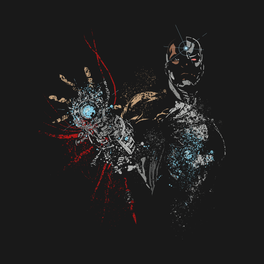 Discover cyborg (var 3 - splattered) - Cyborg - T-Shirt