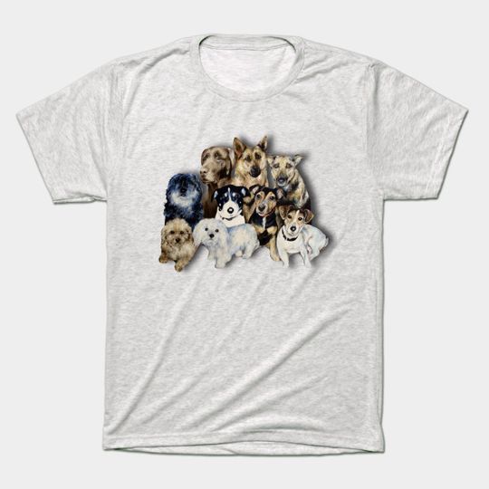 Discover A wobbly 3D pack of dogs! - Dogs - T-Shirt