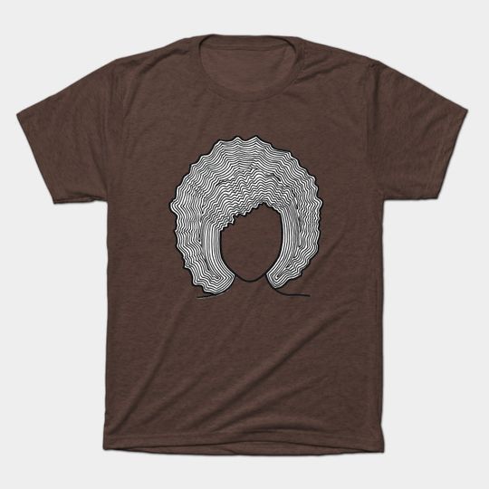 Discover Faceless Girl Line Design - Afro Hair - T-Shirt
