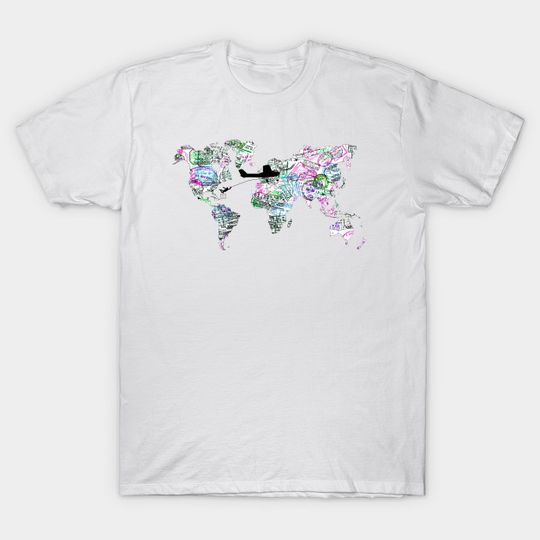 Discover Passport Stamps with passenger - Passport Stamp - T-Shirt