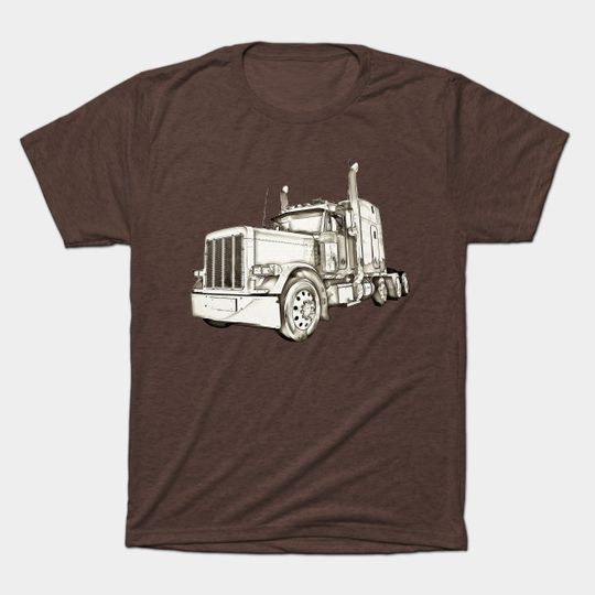 Discover Big American Truck Cartoon Artwork T-Shirt