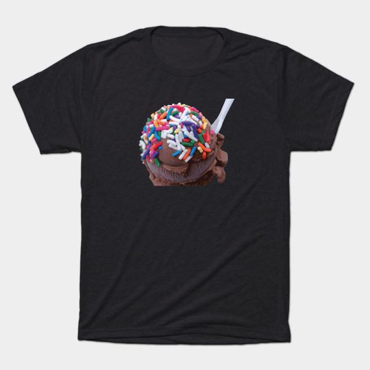 Discover Warm Thoughts - Dark Chocolate Ice Cream with Rainbow Sprinkles - Dark Chocolate Ice Cream With Sprinkles - T-Shirt