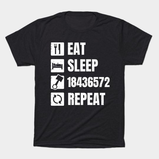 Discover V8 Engine Shirt | Eat Sleep 18436572 Repeat Gift - V8 Engine - T-Shirt