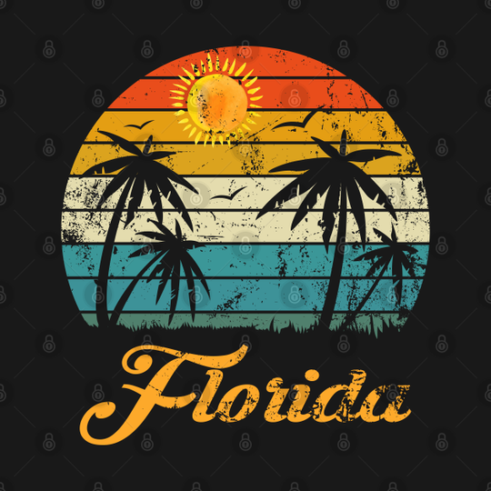 Discover Florida Lover Reto Vintage - Florida - T-Shirt
