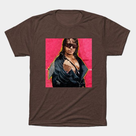 Discover "Bret Hart Art On Canvas" - Bret Hitman Hart - T-Shirt