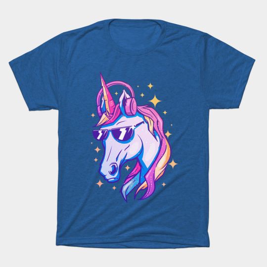 Discover Unicorn with Sunglasses and Headphones Rad Cool Mythical Mystic - Unicorn Lover - T-Shirt