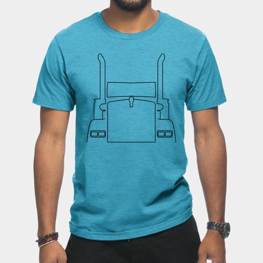 Discover Kenworth truck outline graphic (black) - Kenworth - T-Shirt