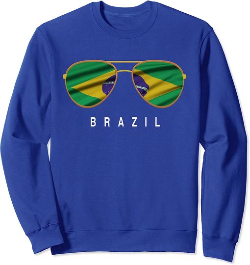 Discover Brazil lentes paisaje Brazilian sunglasses landscape flag Sweatshirt