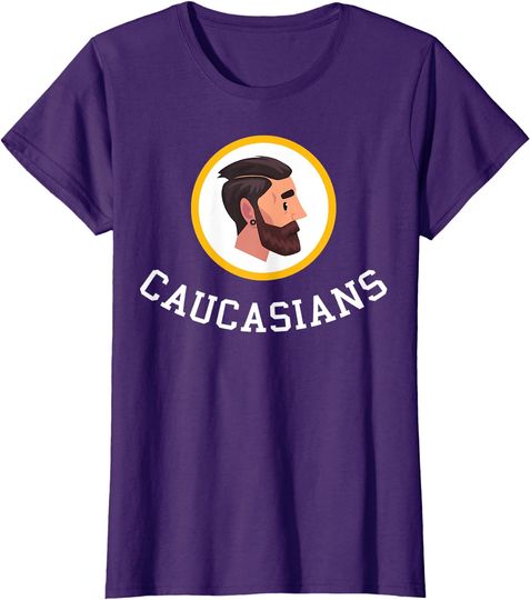 Discover Washington Caucasians Football Parody Logo T-Shirt