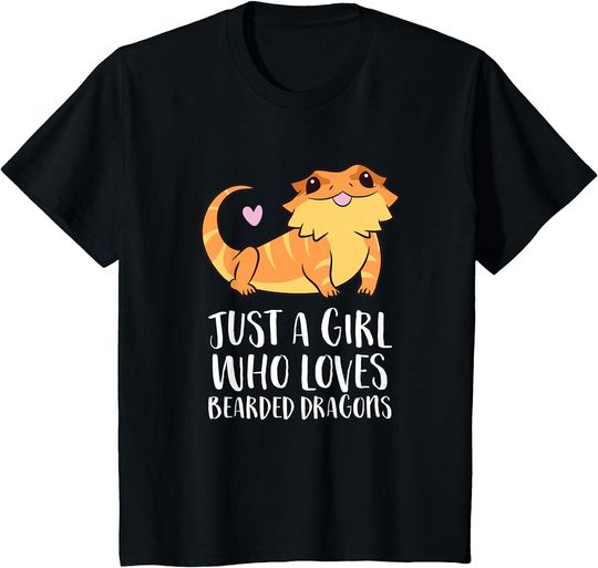 Discover Just A Girl Who Loves Bearded Dragons Lizard Reptile T-Shirt