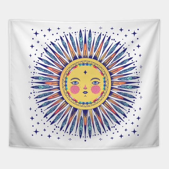Discover Feathered sun - Sun - Tapestry