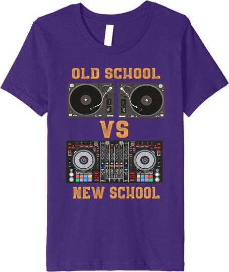 Discover Old School DJ VS New School DJ Gifts For Men Equipment Table Premium T-Shirt
