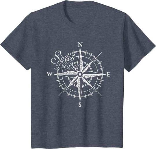 Discover Seas The Day Cruising Nautical Sailing Tshirt