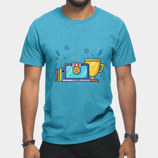 Discover Gold trophy cartoon - Trophy - T-Shirt
