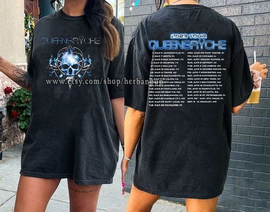 Discover Moletom Queensryche 2023 US Tour, camisa Queensryche Tour