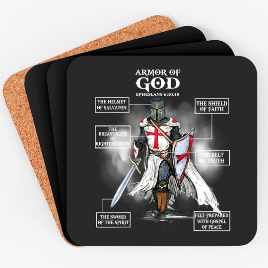 Discover Armor Of God Bible Verse Religious Christian Coasters