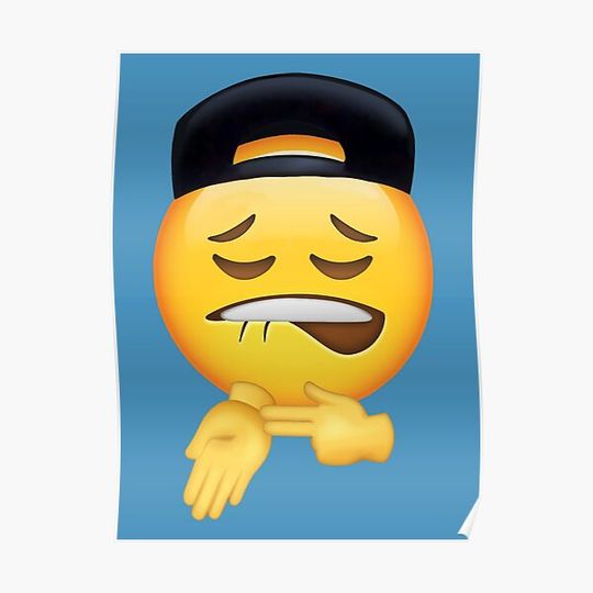 Discover Sheesh Emoji Ice In My Veins Pose Fuckboy Premium Matte Vertical Poster