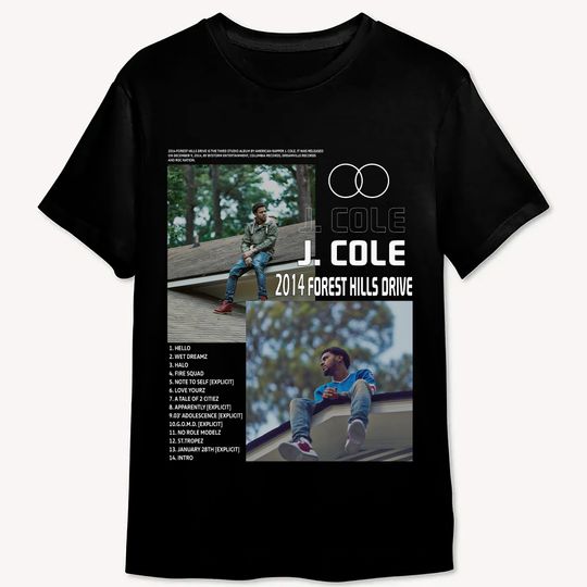 Discover Vintage Bootleg Inspired J. Cole 2014 Forest Hills Drive T-Shirt