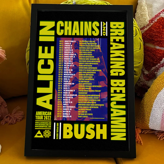 Discover Breaking Benjamin, ALC Band & Bush Tour 2022 Poster