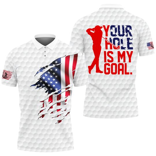 Discover Golfing Your Hole Is My Goal Golfer Golf Polo Shirt