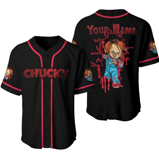 Discover Personalized Horror Doll Chucky Child's Play Baseball Jersey Shirt, Halloween Horror Baseball Jersey