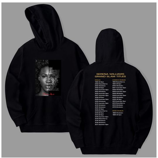 Discover Serena Williams Goat 2022 Double sided hoodie