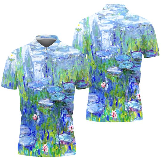 Discover Water Lilies Monet Nympheas Polo Shirt