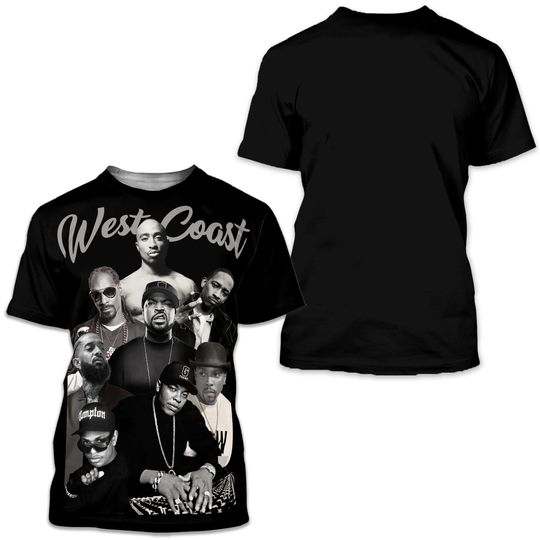 Discover West Coast Rappers 3D T Shirt