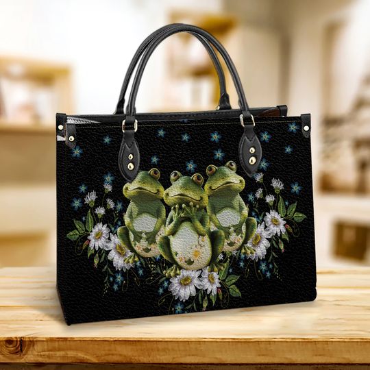 Discover Frogs Leather Bag
