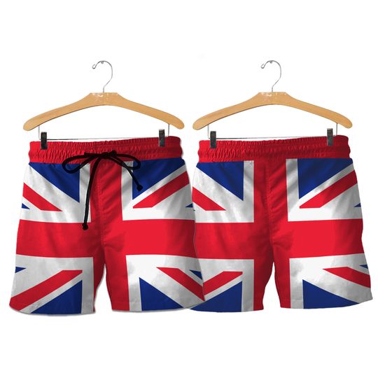 Discover Union Jack Flag UK Men Mid Length Shorts