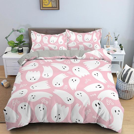Discover Cute Baby Ghost Pink Halloween Housses De Couette